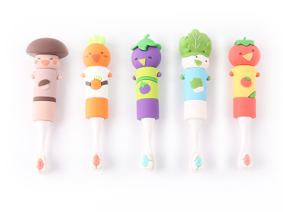 Creative cartoon vegetable eco-friendly toothbrush