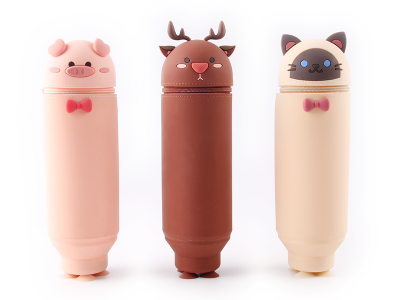 creative suction cups animal pencil case